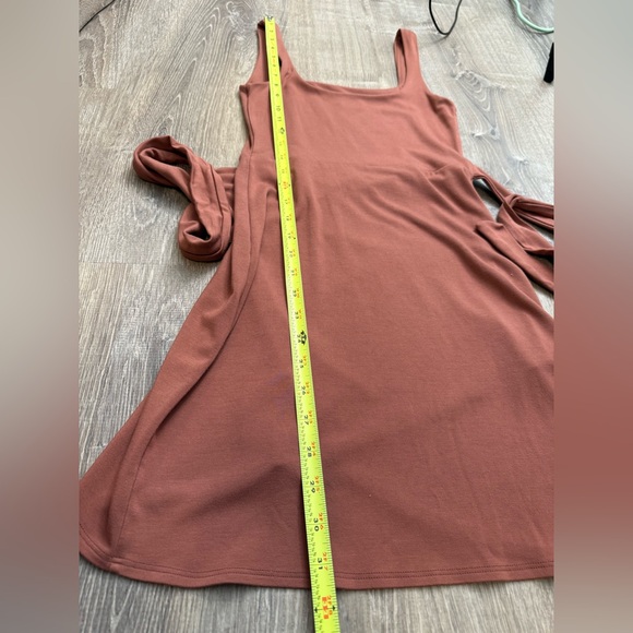 Aritzia Wilfred Saturn Mini Dress XS Anise Brown - Picture 5 of 9